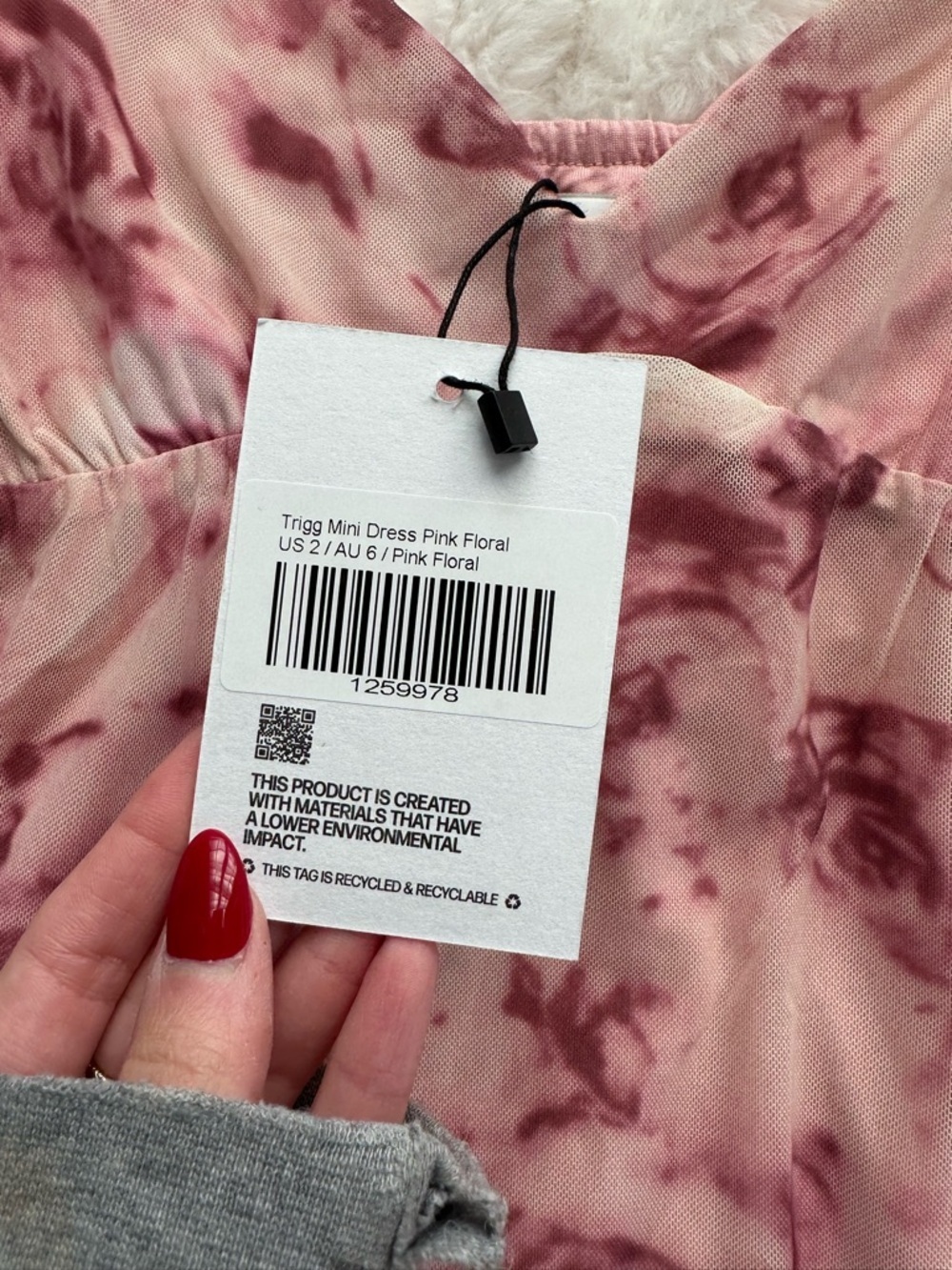 NWT Princess Polly Trigg Mini Dress - Pink Floral Size 2 - Picture 5 of 9